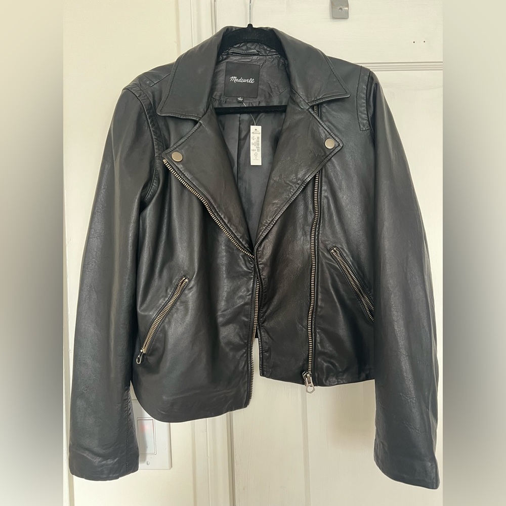 Madewell Washed Leather Jacket - Brass Hardware